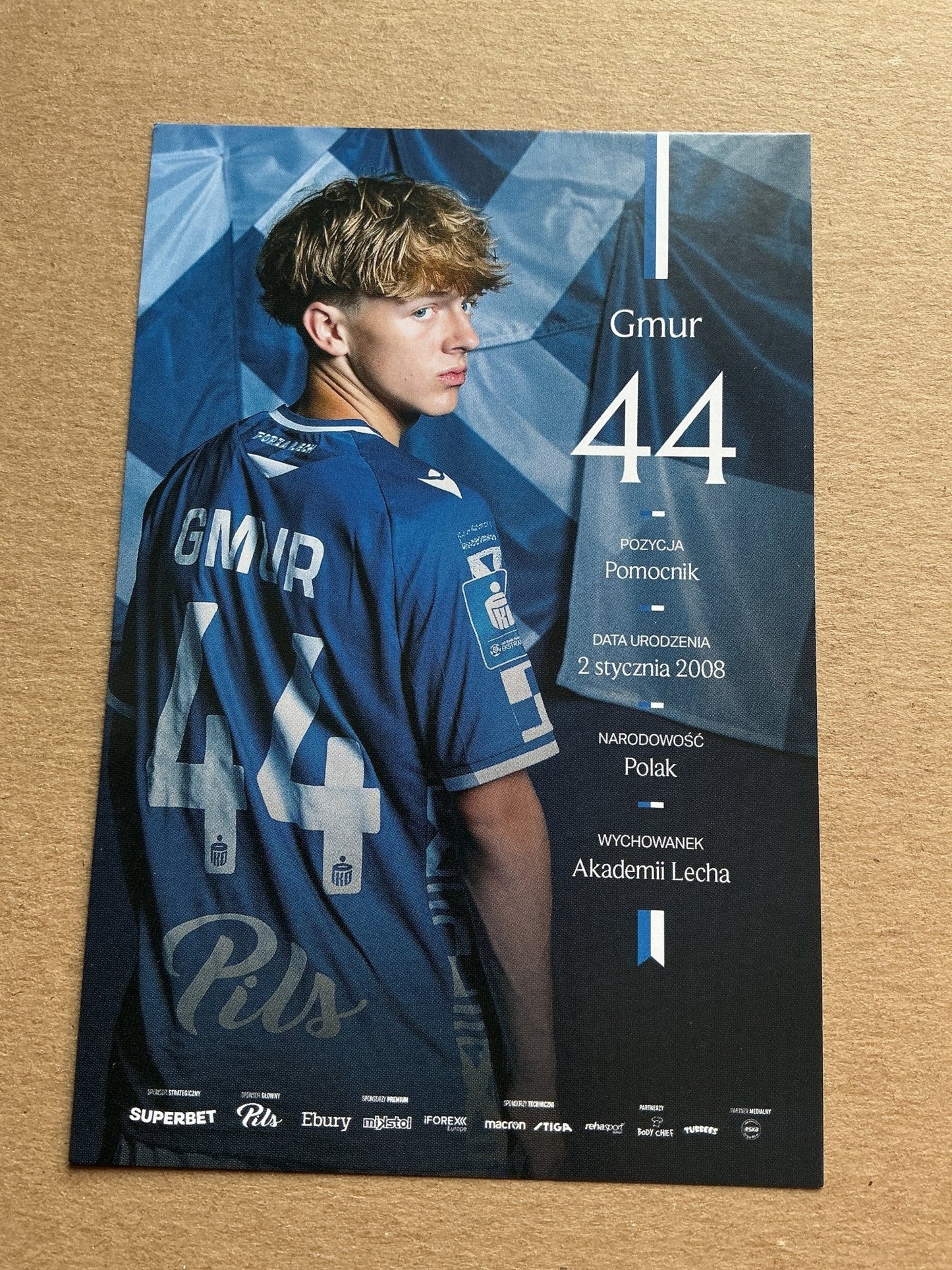 Tymoteusz Gmur, Poland 🇵🇱 Lech Poznán 2025/26 hand signed - Autographs-World