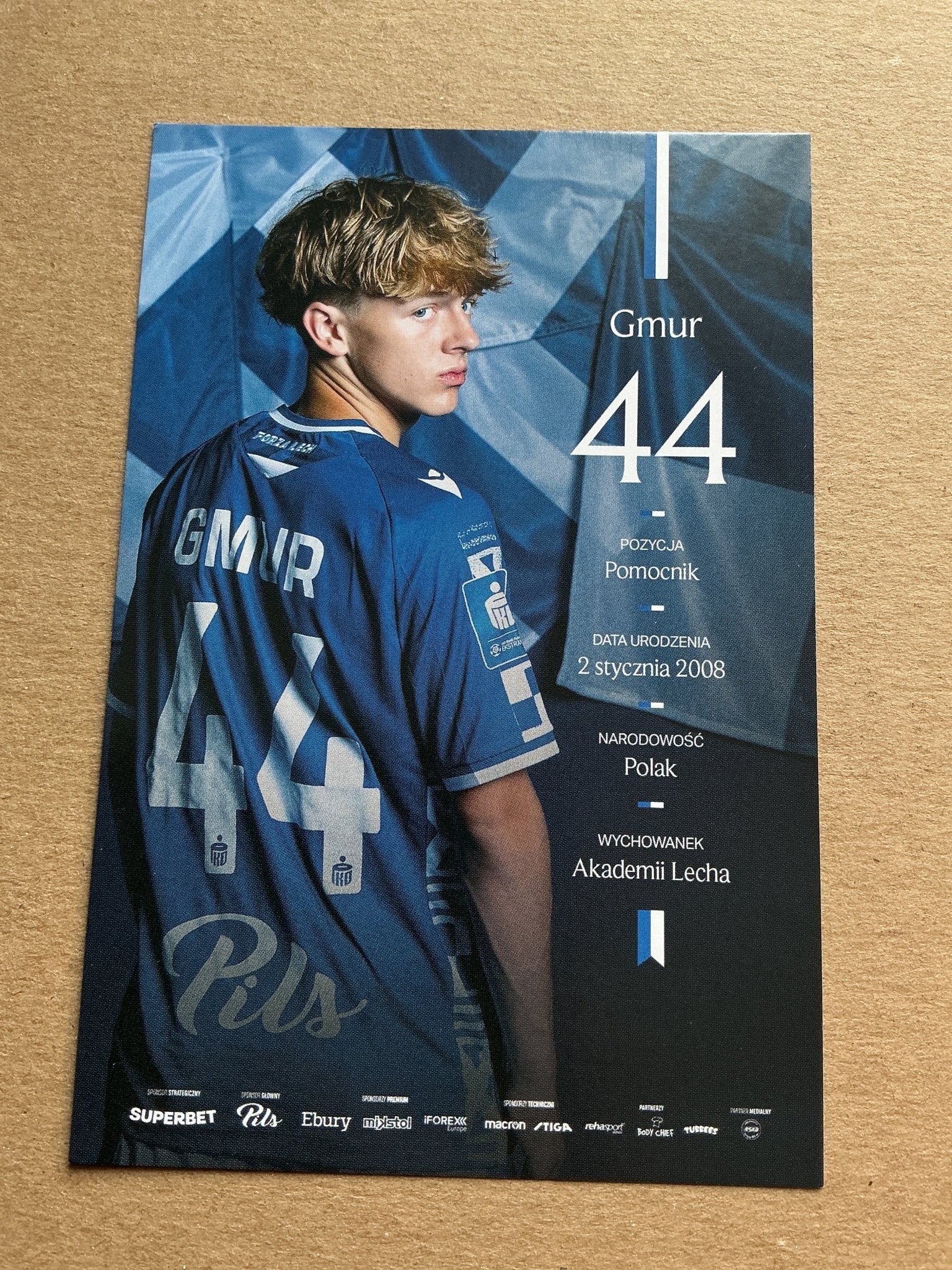 Tymoteusz Gmur, Poland 🇵🇱 Lech Poznán 2025/26 hand signed - Autographs-World
