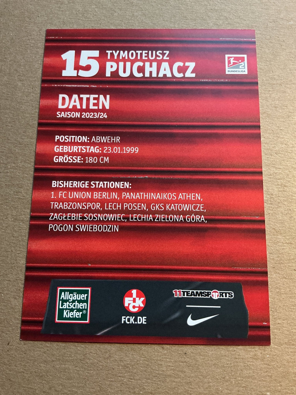 Tymoteusz Puchacz, Poland 🇵🇱 1.FC Kaiserslautern 2023/24 hand signed - Autographs-World
