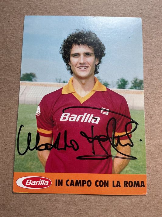 Ubaldo Righetti, Italy 🇮🇹 AS Roma 1982/83 hand signed - Autographs-World