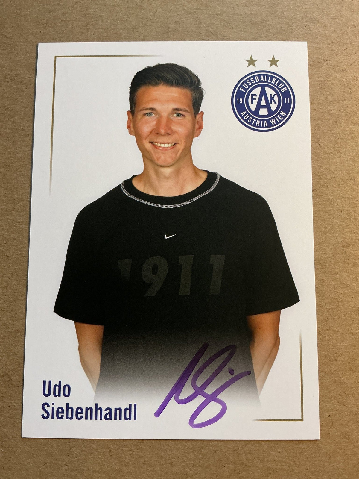 Udo Siebenhandl, Austria 🇦🇹 FK Austria Wien 2023/24 hand signed - Autographs-World
