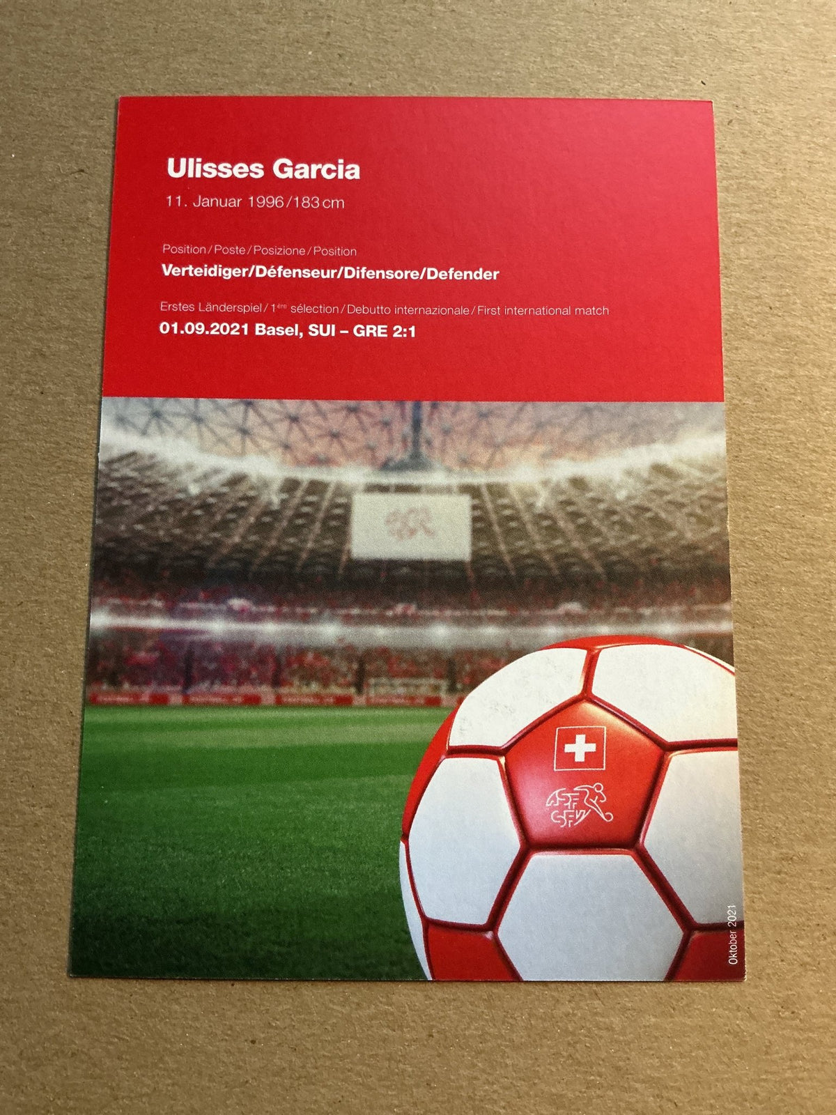 Ulisses Garcia, Switzerland 🇨🇭 2021 hand signed - Autographs-World