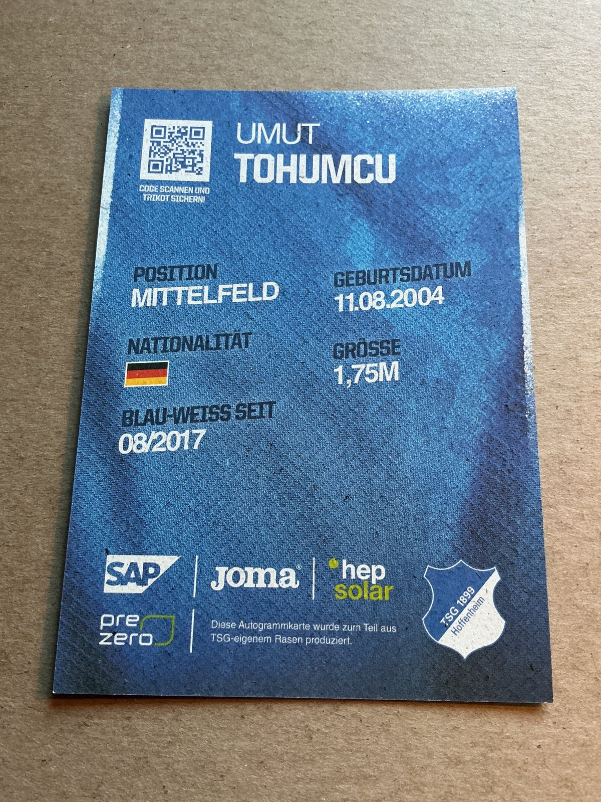 Umut Tohumcu, Germany 🇩🇪 TSG 1899 Hoffenheim 2024/25 hand signed - Autographs-World