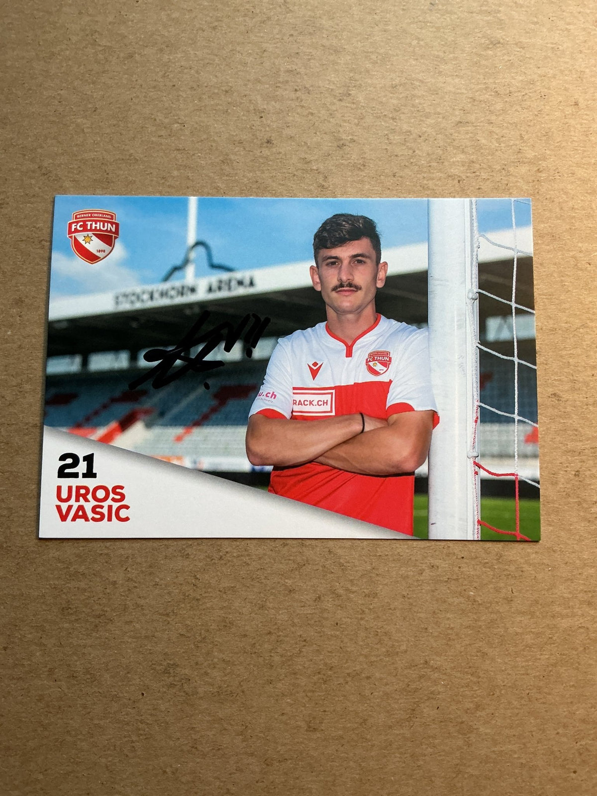 Uros Vasic, Serbia 🇷🇸 FC Thun 2020/21 hand signed - Autographs-World