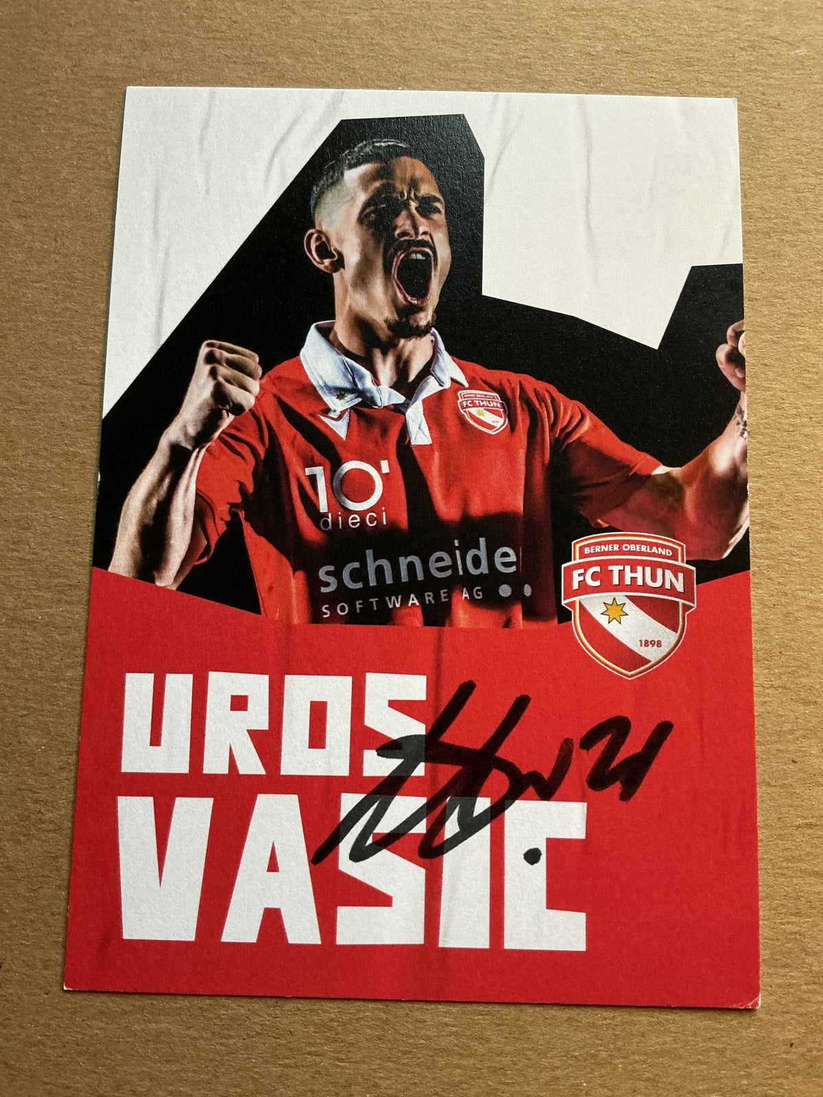 Uros Vasic, Serbia 🇷🇸 FC Thun 2022/23 hand signed - Autographs-World