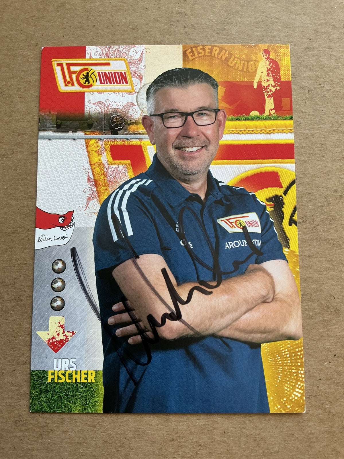 Urs Fischer, Switzerland 🇨🇭 1.FC Union Berlin 2020/21 hand signed - Autographs-World