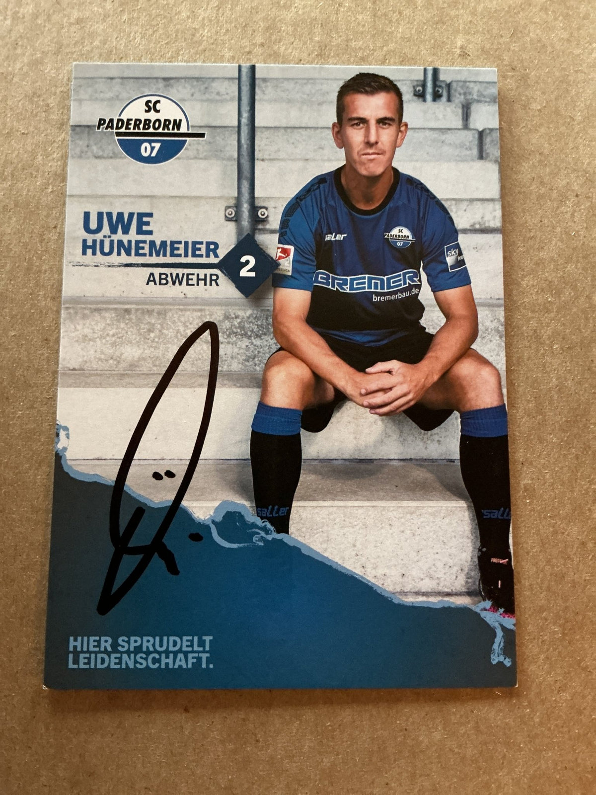 Uwe Hünemeier, Germany 🇩🇪 SC Paderborn 2021/22 hand signed - Autographs-World