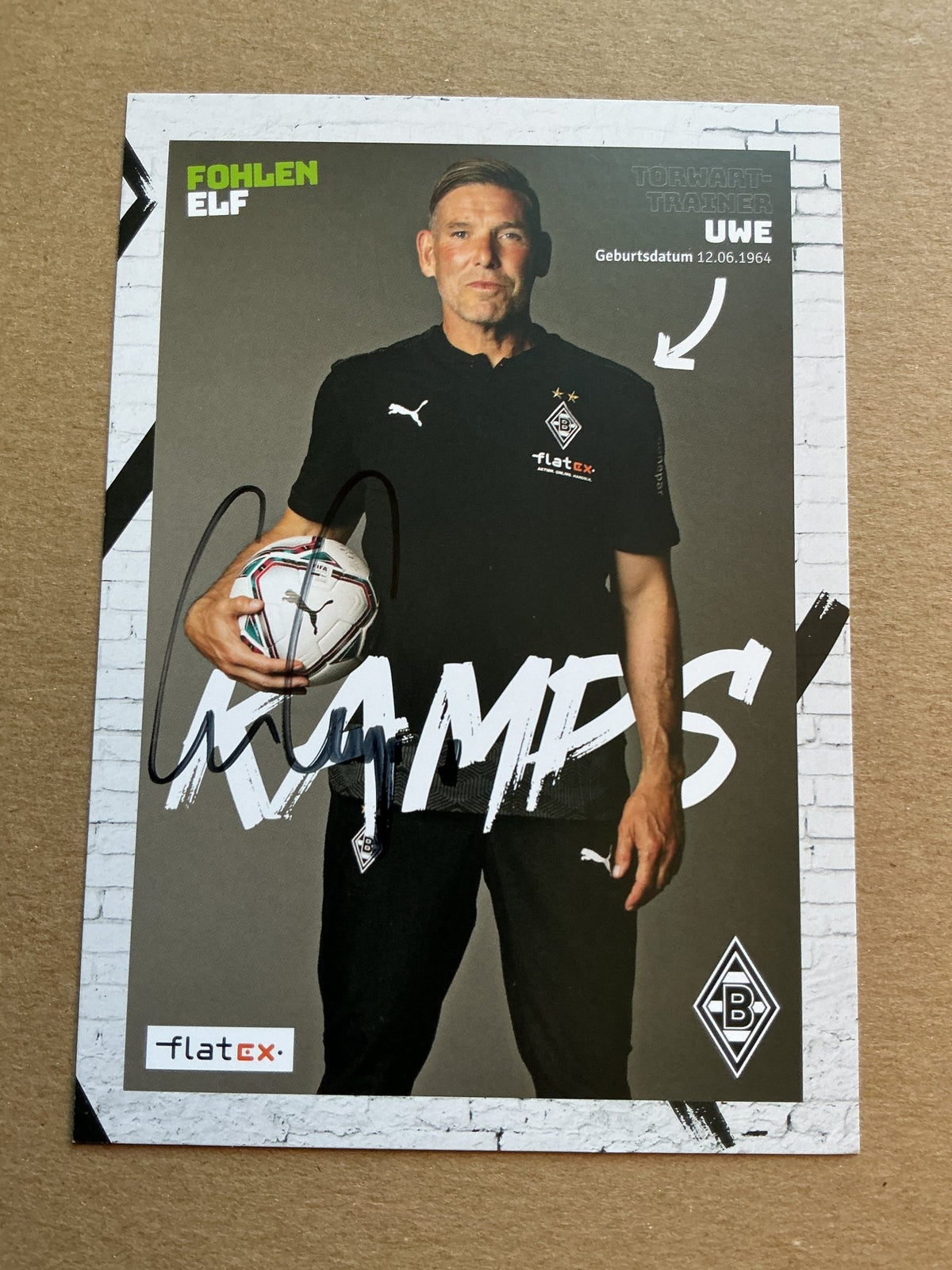 Uwe Kamps, Germany 🇩🇪 Borussia Mönchengladbach 2020/21 hand signed - Autographs-World