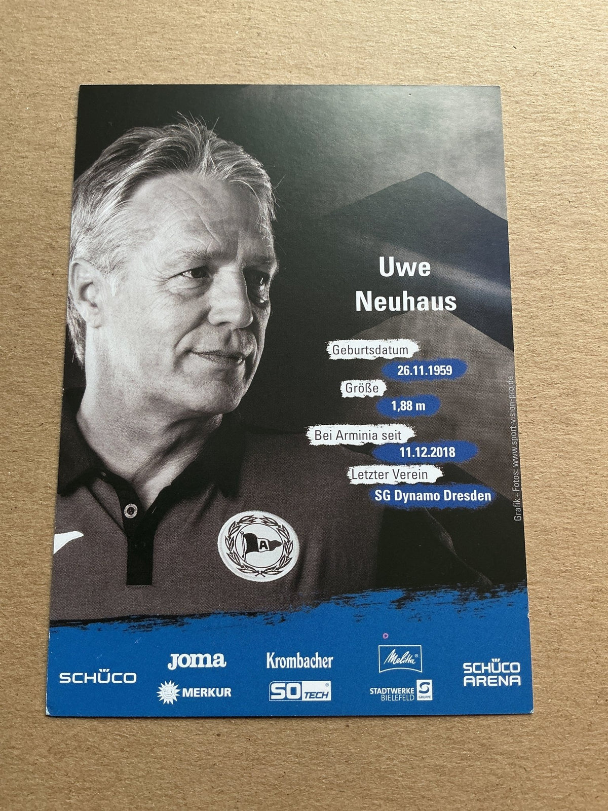 Uwe Neuhaus, Germany 🇩🇪 Arminia Bielefeld 2019/20 hand signed - Autographs-World
