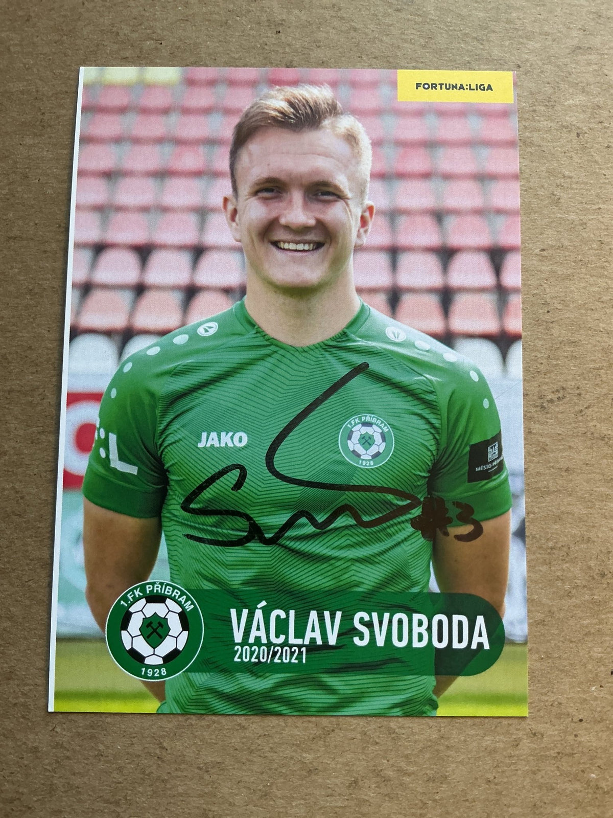 Václav Svoboda, Czech Republic 🇨🇿 1.FK Příbram 2020/21 hand signed - Autographs-World