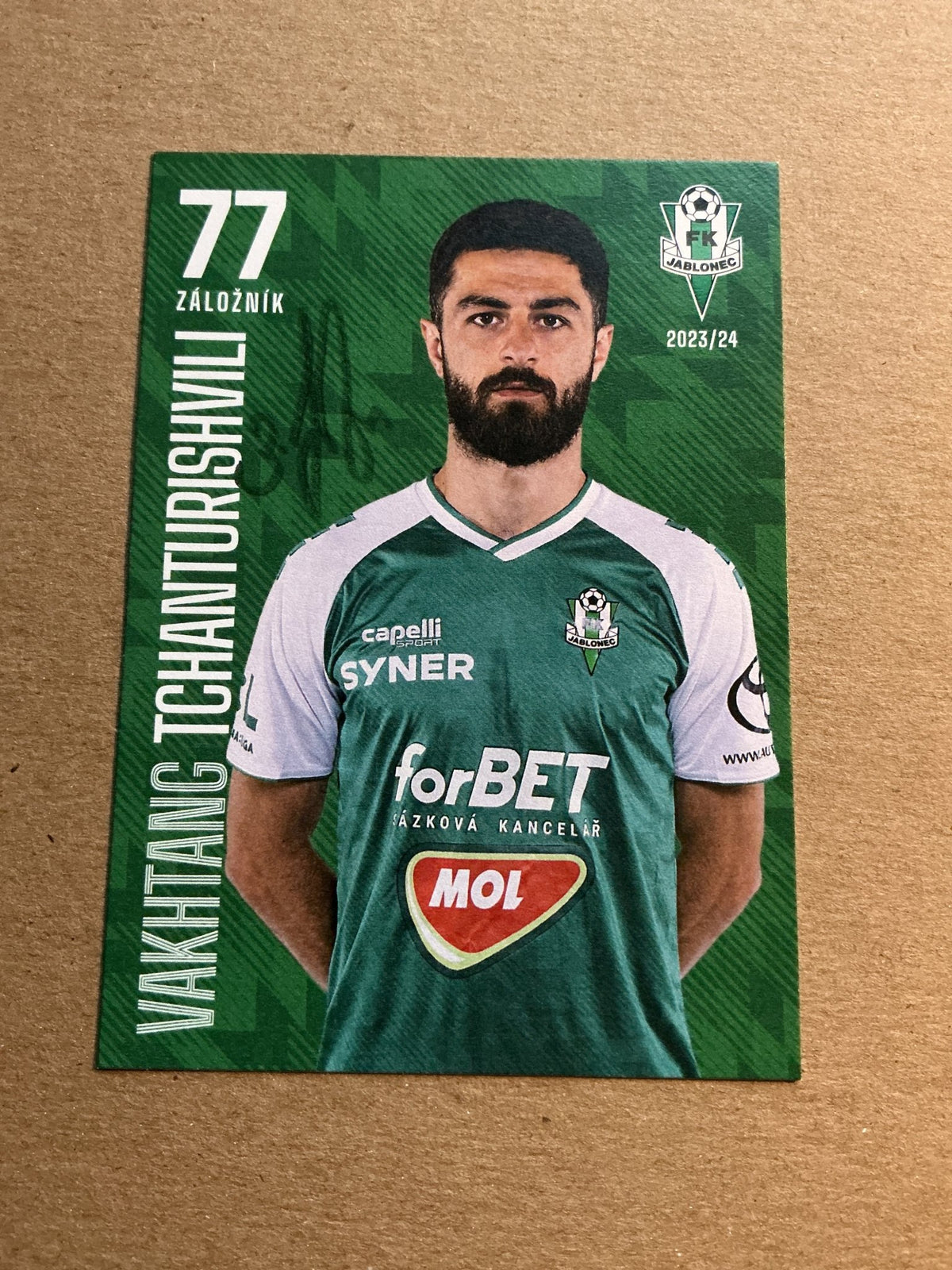 Vakhtang Tchanturishvili, Georgia 🇬🇪 FK Jablonec 2023/24 hand signed - Autographs-World