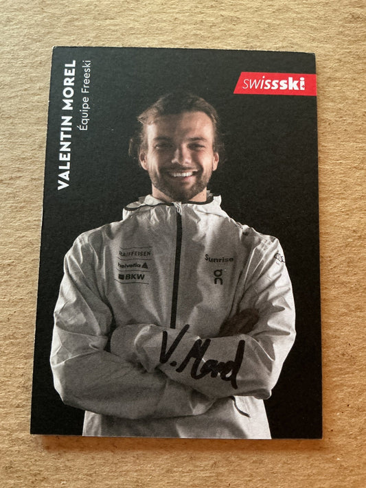 Valentin Morel, Switzerland 🇨🇭 Freeski 2023/24 hand signed - Autographs-World