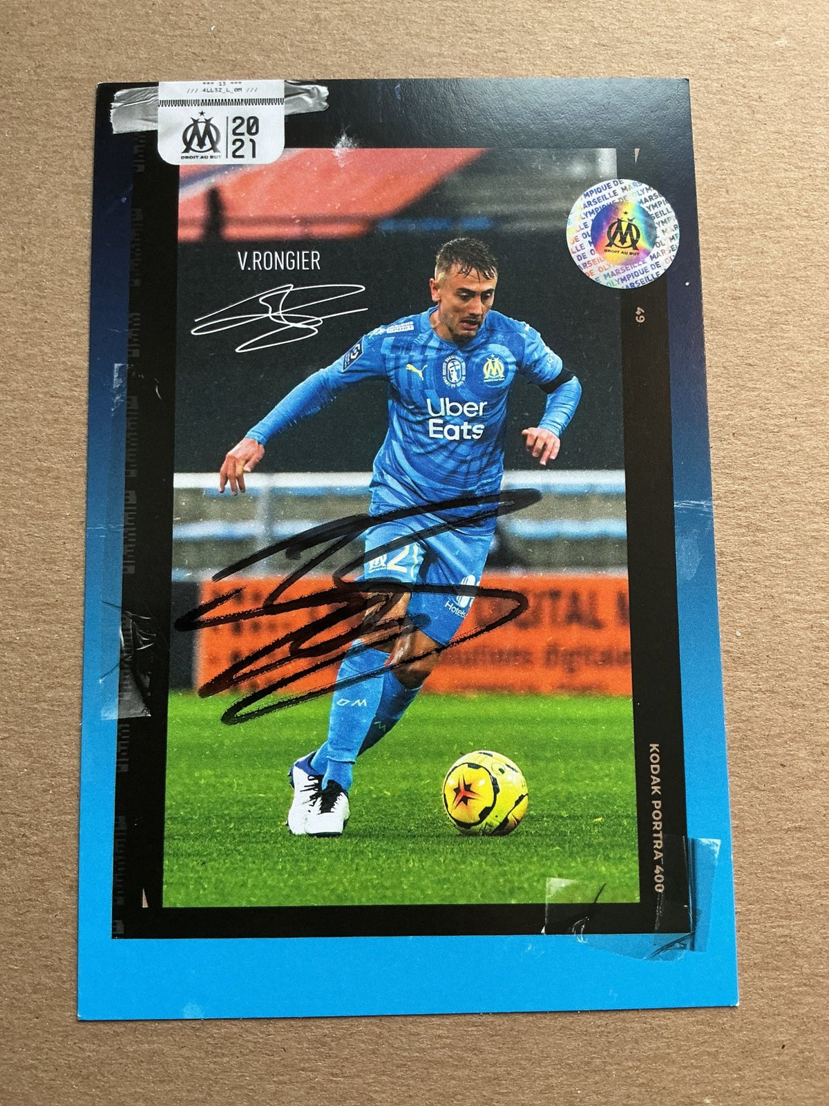 Valentin Rongier, France 🇫🇷 Olympique Marseille 2020/21 hand signed - Autographs-World