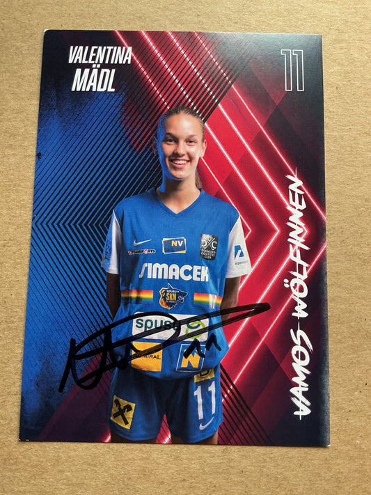 Valentina Mädl, Austria 🇦🇹 SKN St.Pölten 2022/23 hand signed - Autographs-World