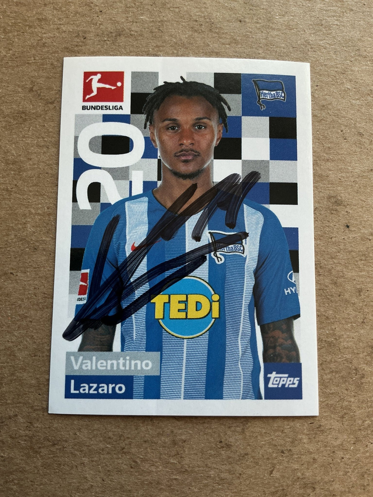 Valentino Lazaro, Austria 🇦🇹 Hertha BSC Berlin 2018/19 Topps hand signed - Autographs-World