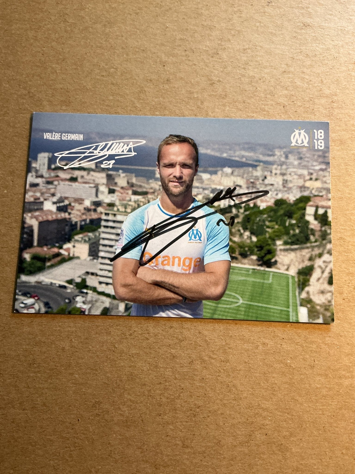 Valere Germain, France 🇫🇷 Olympique Marseille 2018/19 hand signed - Autographs-World
