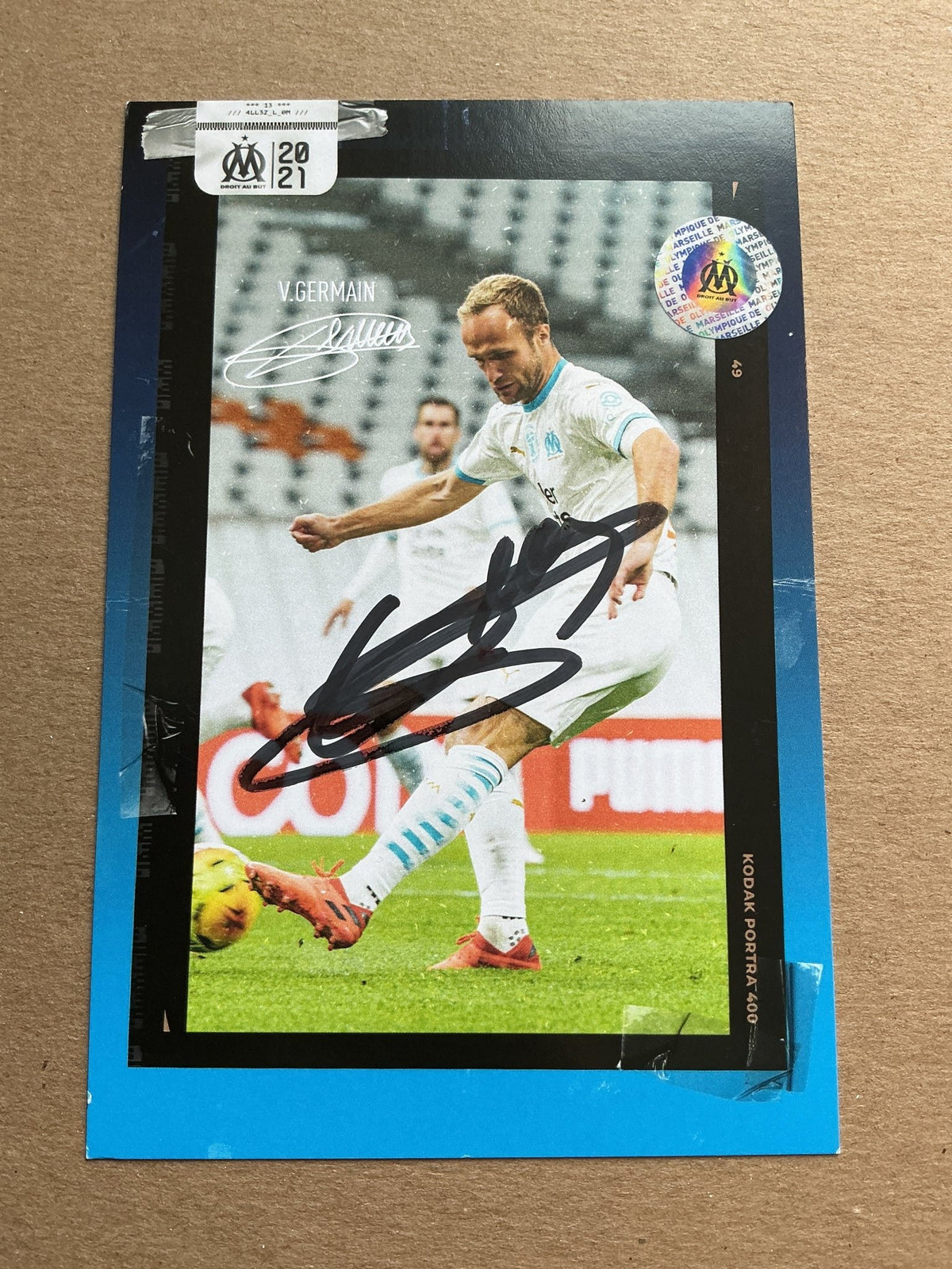 Valère Germain, France 🇫🇷 Olympique Marseille 2020/21 hand signed - Autographs-World