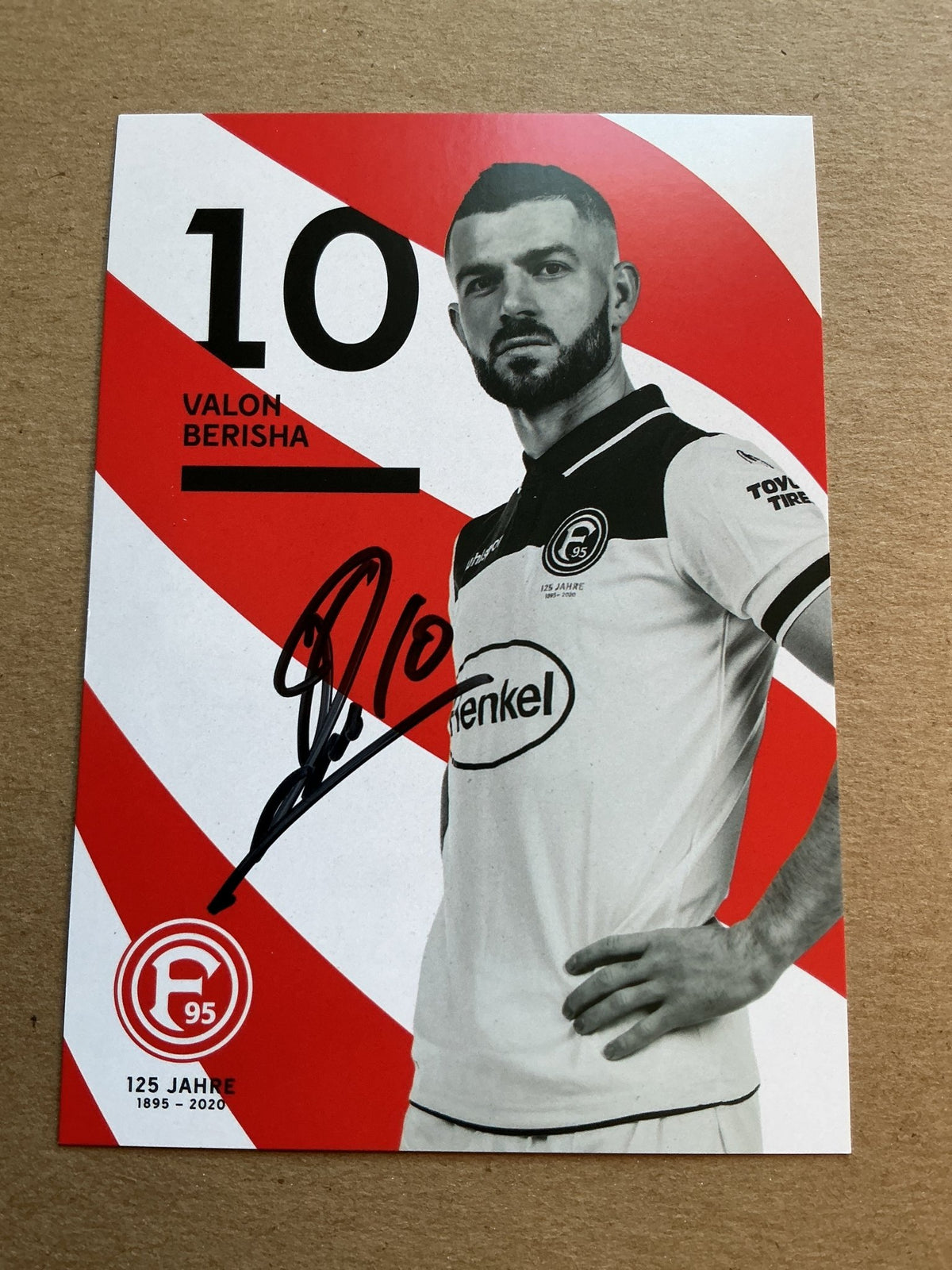 Valon Berisha, Kosovo 🇽🇰 Fortuna Düsseldorf 2019/20 hand signed - Autographs-World
