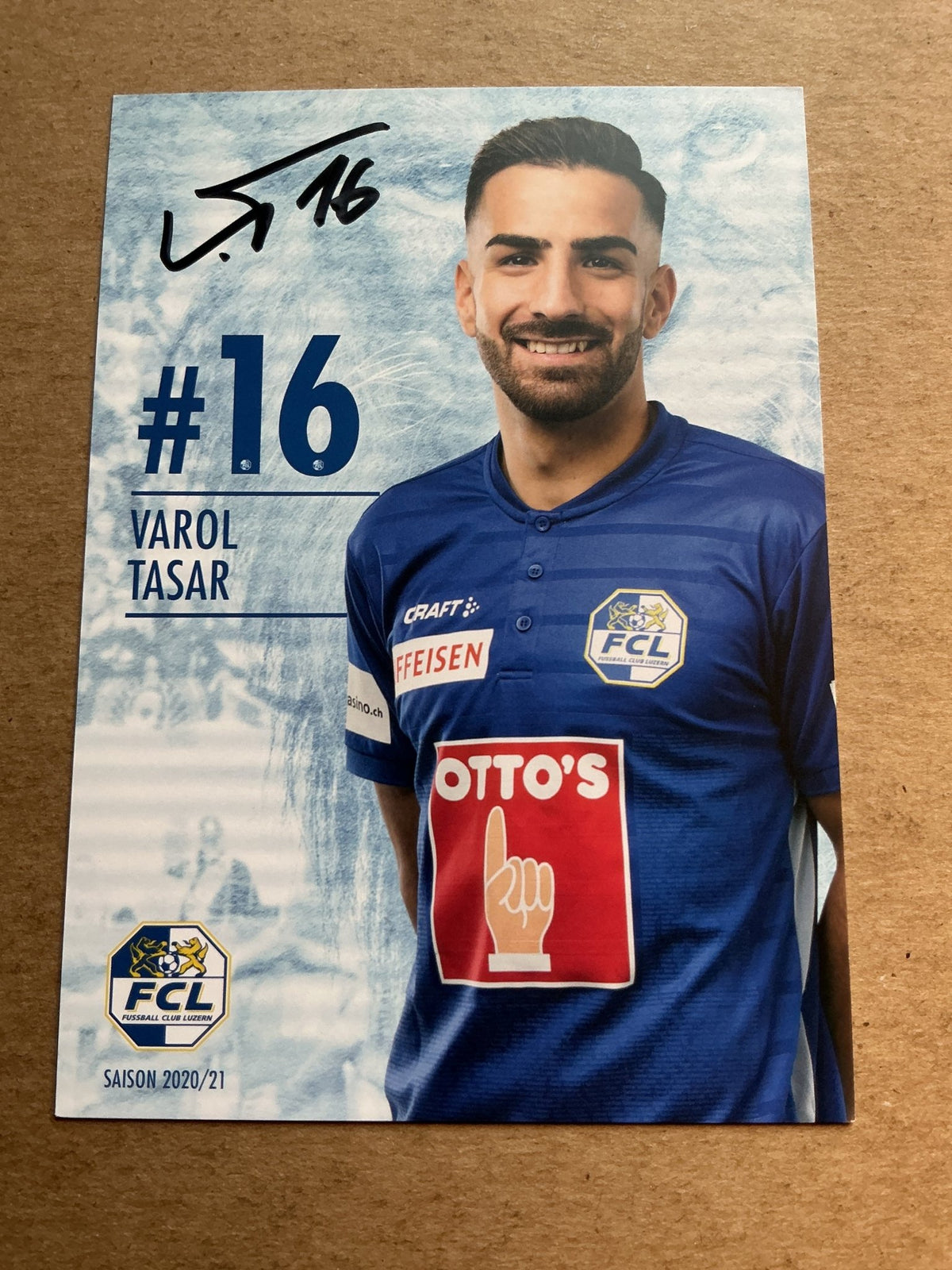 Varol Tasar, Germany 🇩🇪 FC Luzern 2020/21 hand signed - Autographs-World