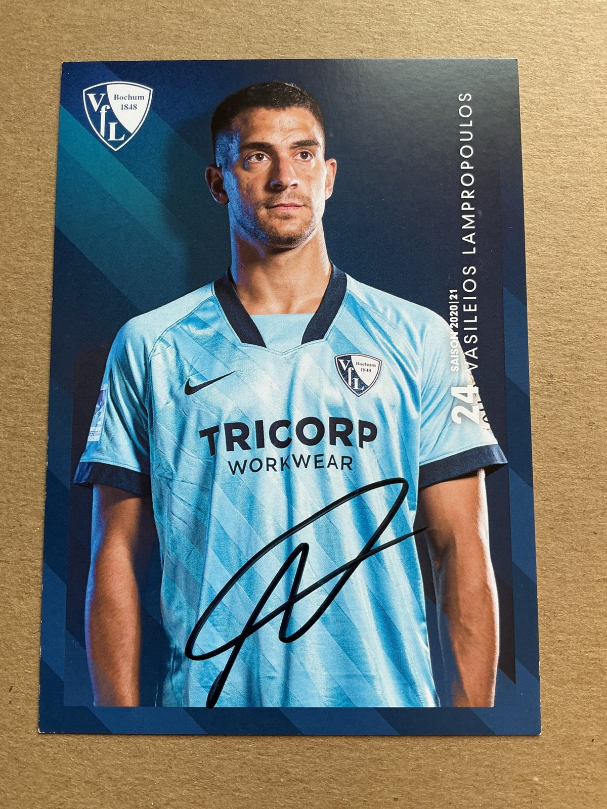 Vasileilos Lambropoulos, Greece 🇬🇷 VfL Bochum 2020/21 hand signed - Autographs-World