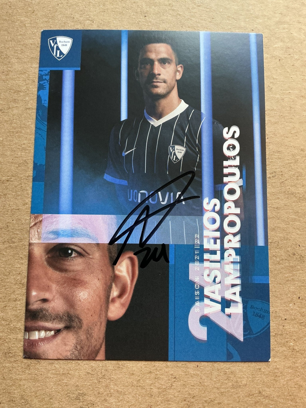 Vasileios Lampropoulos, Greece 🇬🇷 VfL Bochum 2021/22 hand signed - Autographs-World