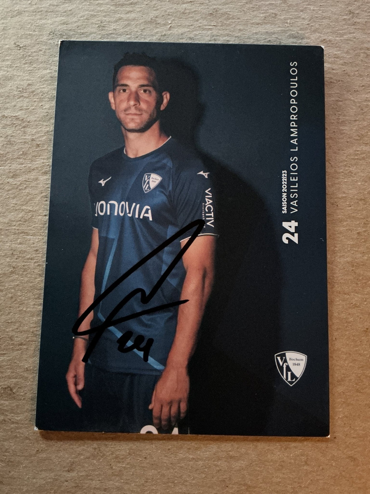 Vasileios Lampropoulos, Greece 🇬🇷 VfL Bochum 2022/23 hand signed - Autographs-World