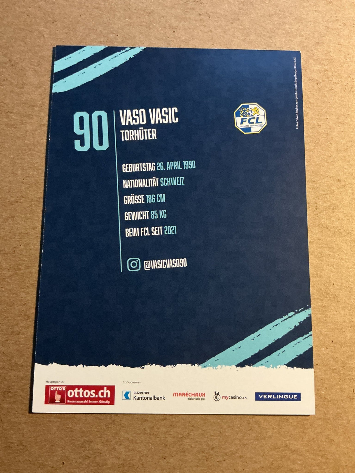 Vaso Vasic, Switzerland 🇨🇭 FC Luzern 2022/23 hand signed - Autographs-World