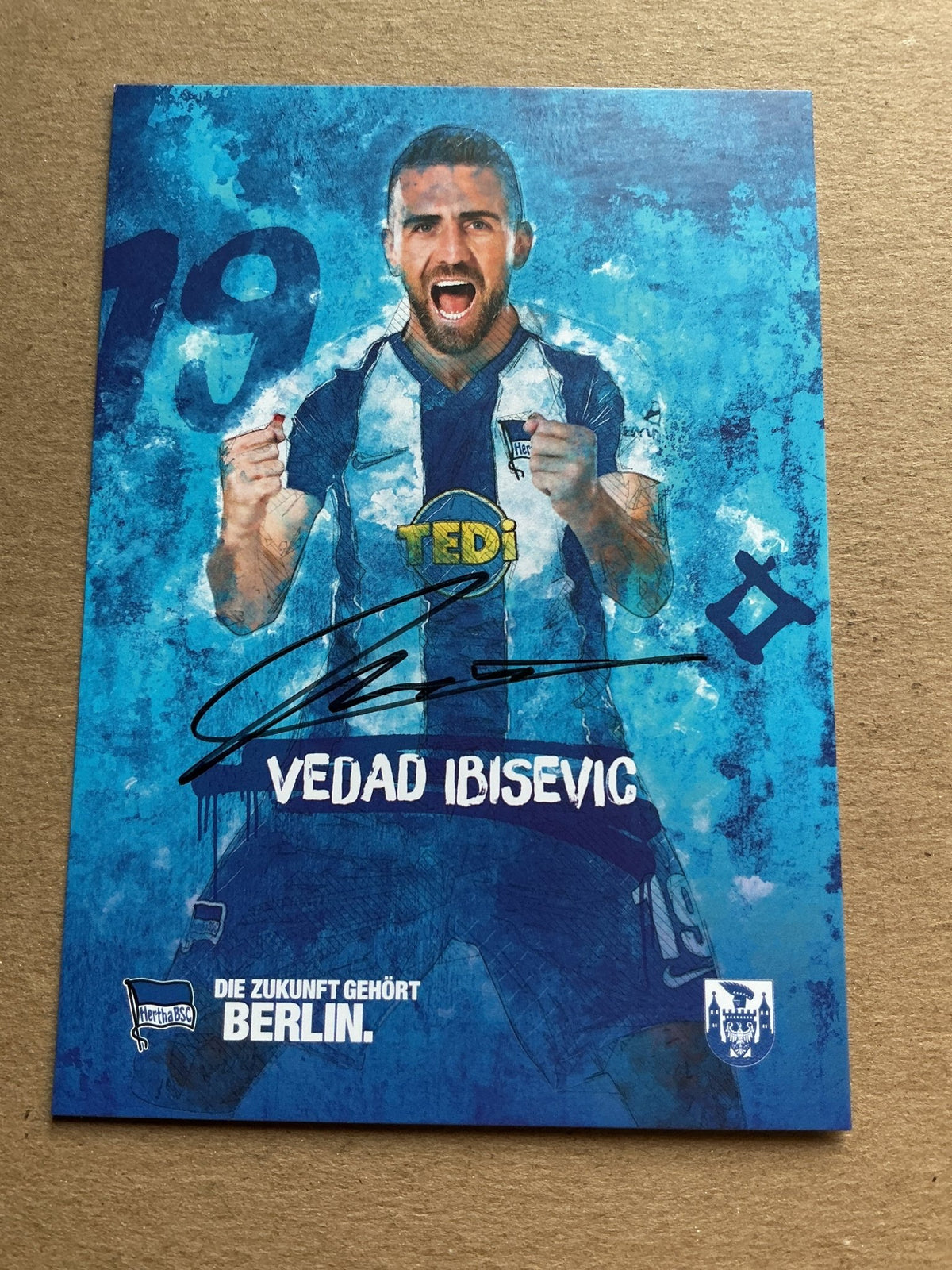 Vedad Ibisevic, Bosnia 🇧🇦 Hertha BSC Berlin 2019/20 hand signed - Autographs-World