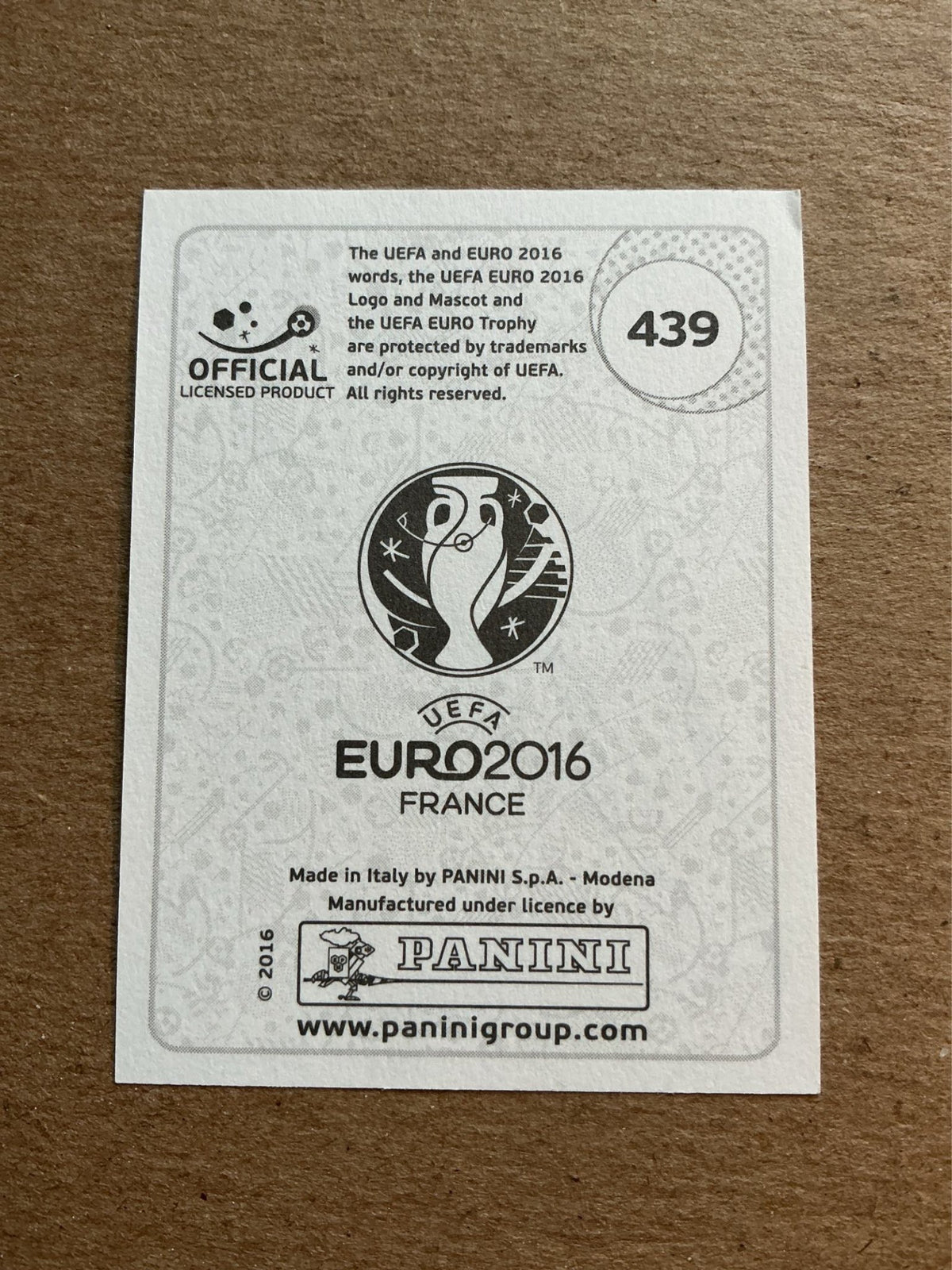 Vedran Ćorluka, Croatia 🇭🇷 UEFA Euro 2016 Panini hand signed - Autographs-World