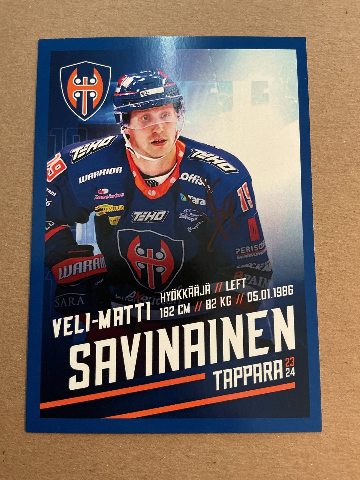 Veli-Matti Savinainen, Finland 🇫🇮 Tappara Tampere 2023/24 hand signed - Autographs-World
