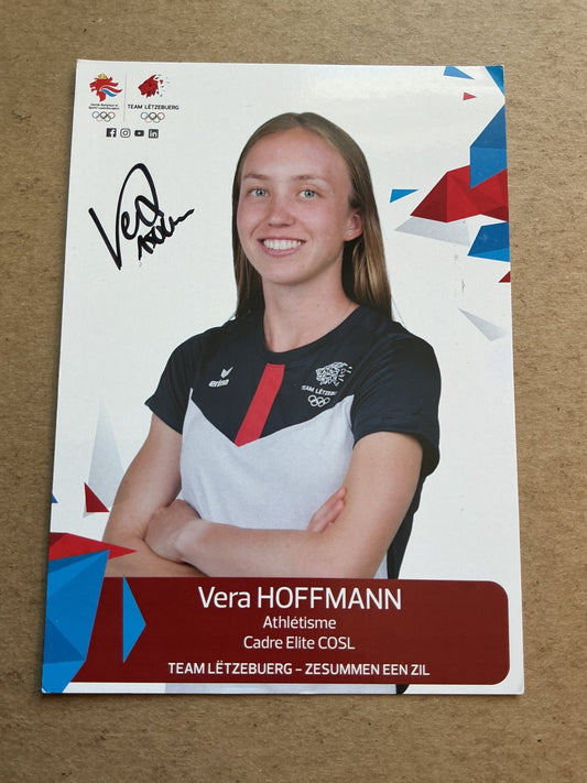 Vera Hoffmann, Luxemburg 🇱🇺 Athletics Olympics 2024 hand signed - Autographs-World