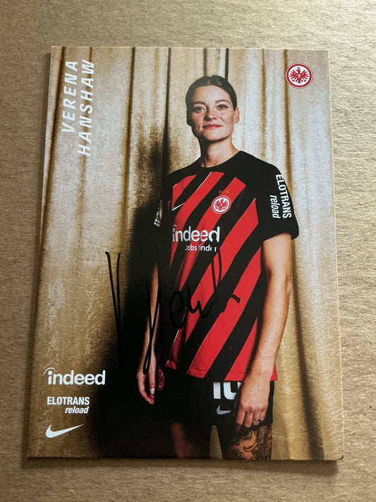 Verena Henshaw, Austria 🇦🇹 Eintracht Frankfurt 2023/24 hand signed - Autographs-World