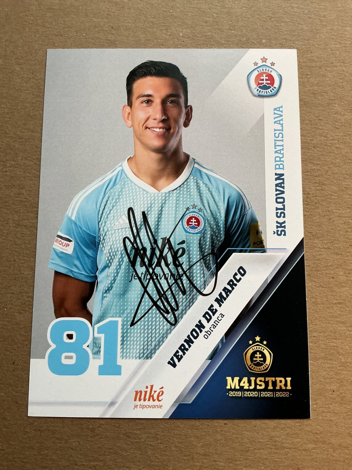 Vernon de Marco, Slovakia 🇸🇰 ŠK Slovan Bratislava 2022/23 hand signed - Autographs-World