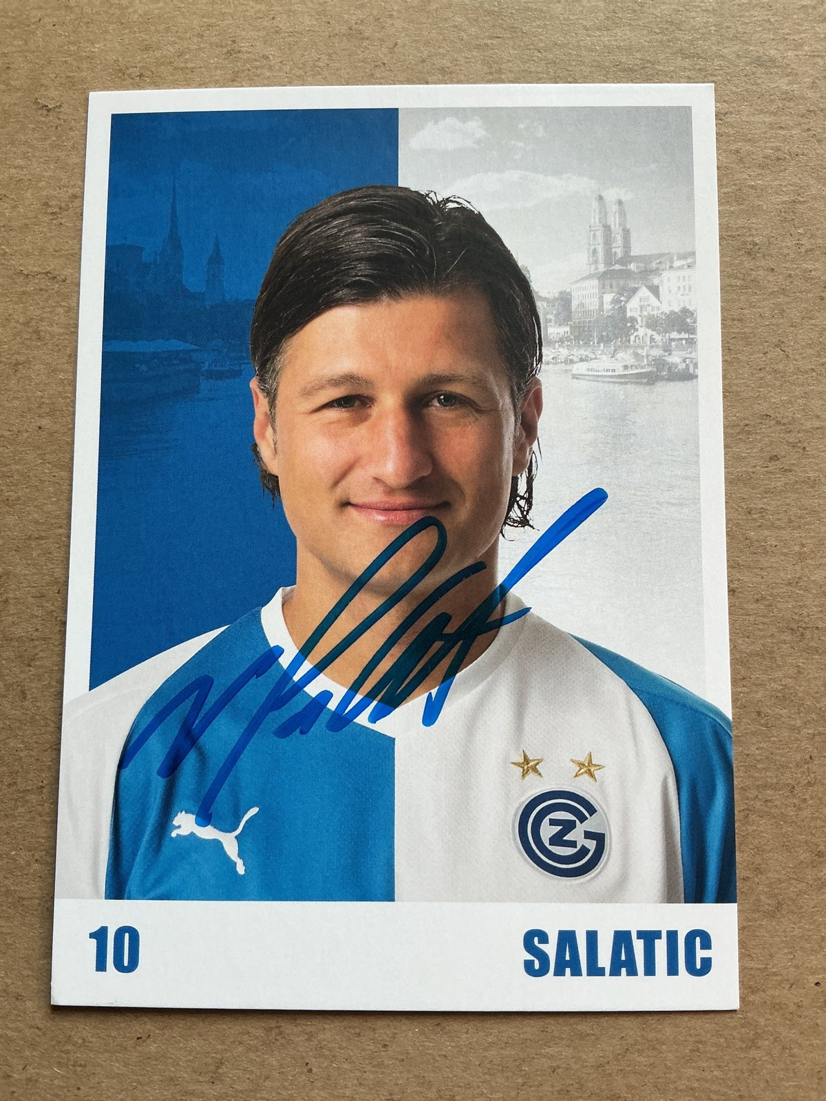 Veroljub Salatic, Serbia 🇷🇸 Grasshopper Zürich 2019/20 hand signed - Autographs-World