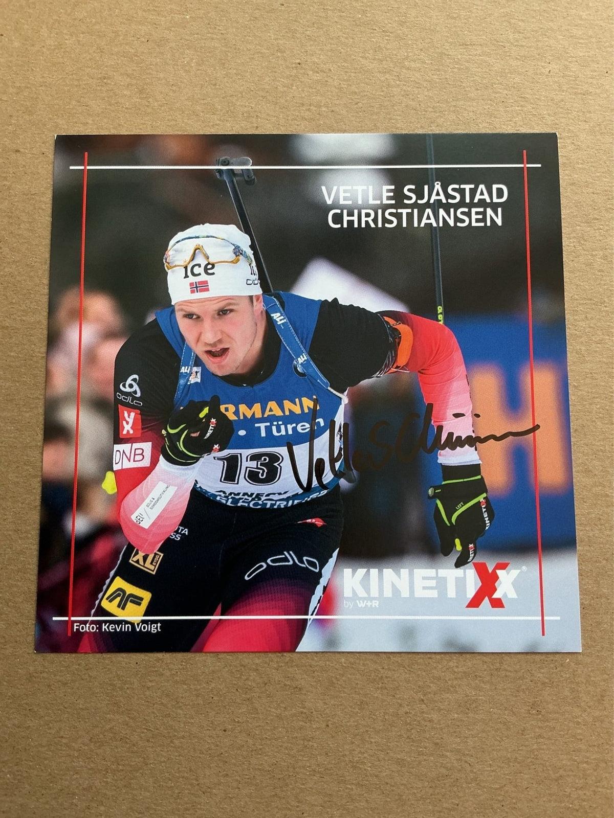 Vetle Sjåstad Christiansen, Norway 🇳🇴 Biathlon Winter 2022/23 hand signed - Autographs-World