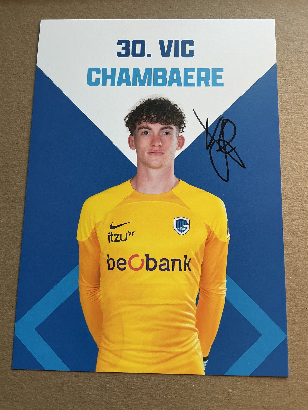 Vic Chambaere, Belgium 🇧🇪 KRC Genk 2022/23 hand signed - Autographs-World