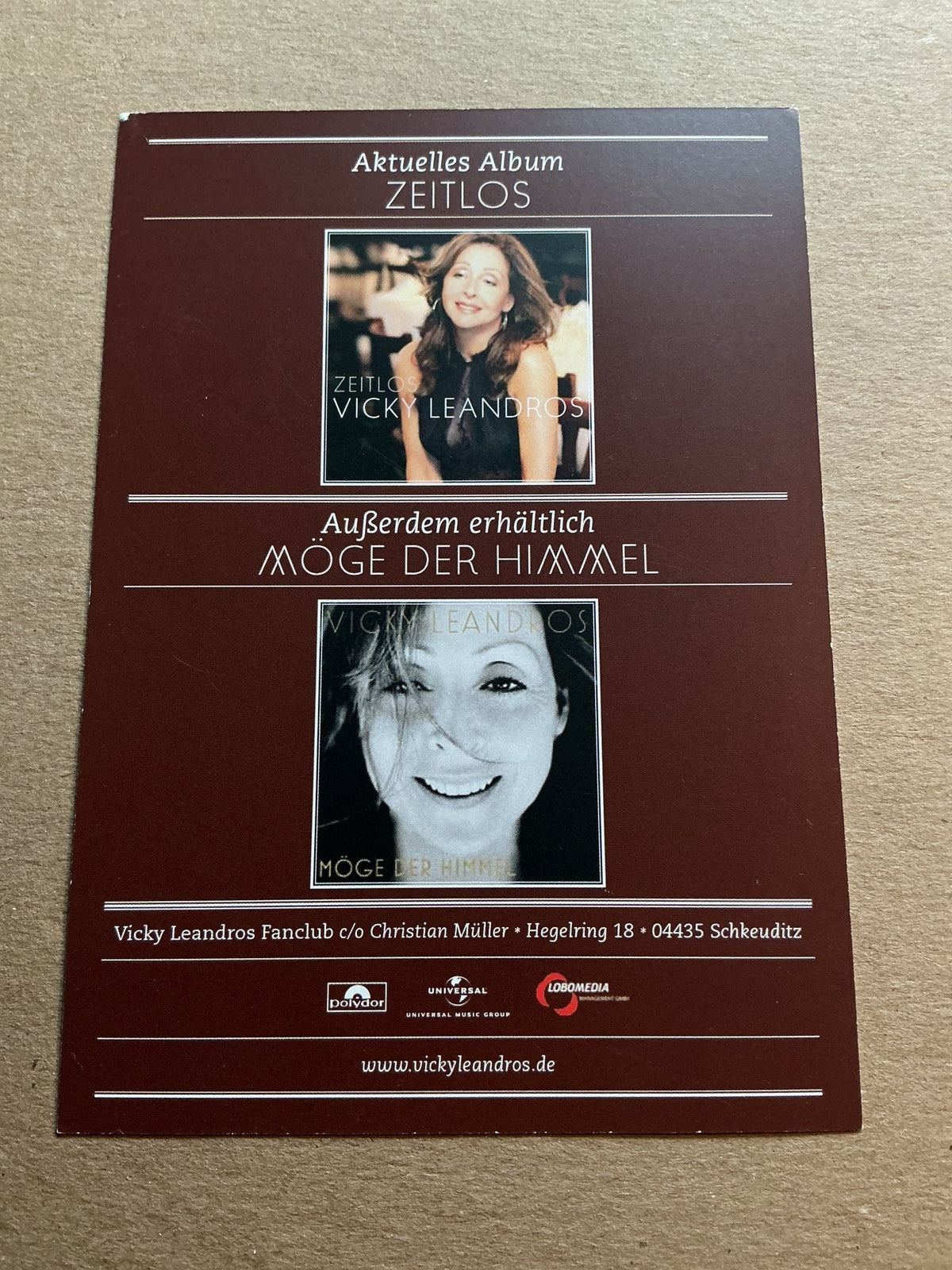 Vicky Leandros, Greece 🇬🇷 Singer hand signed - Autographs-World