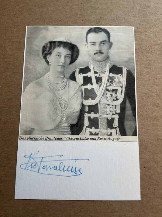 Victoria Louise, Germany 🇩🇪 Princess of Prussia Other hand signed - Autographs-World