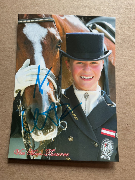 Victoria Max-Theurer, Austria 🇦🇹 Equestrian Summer Olympics 2024 hand signed - Autographs-World