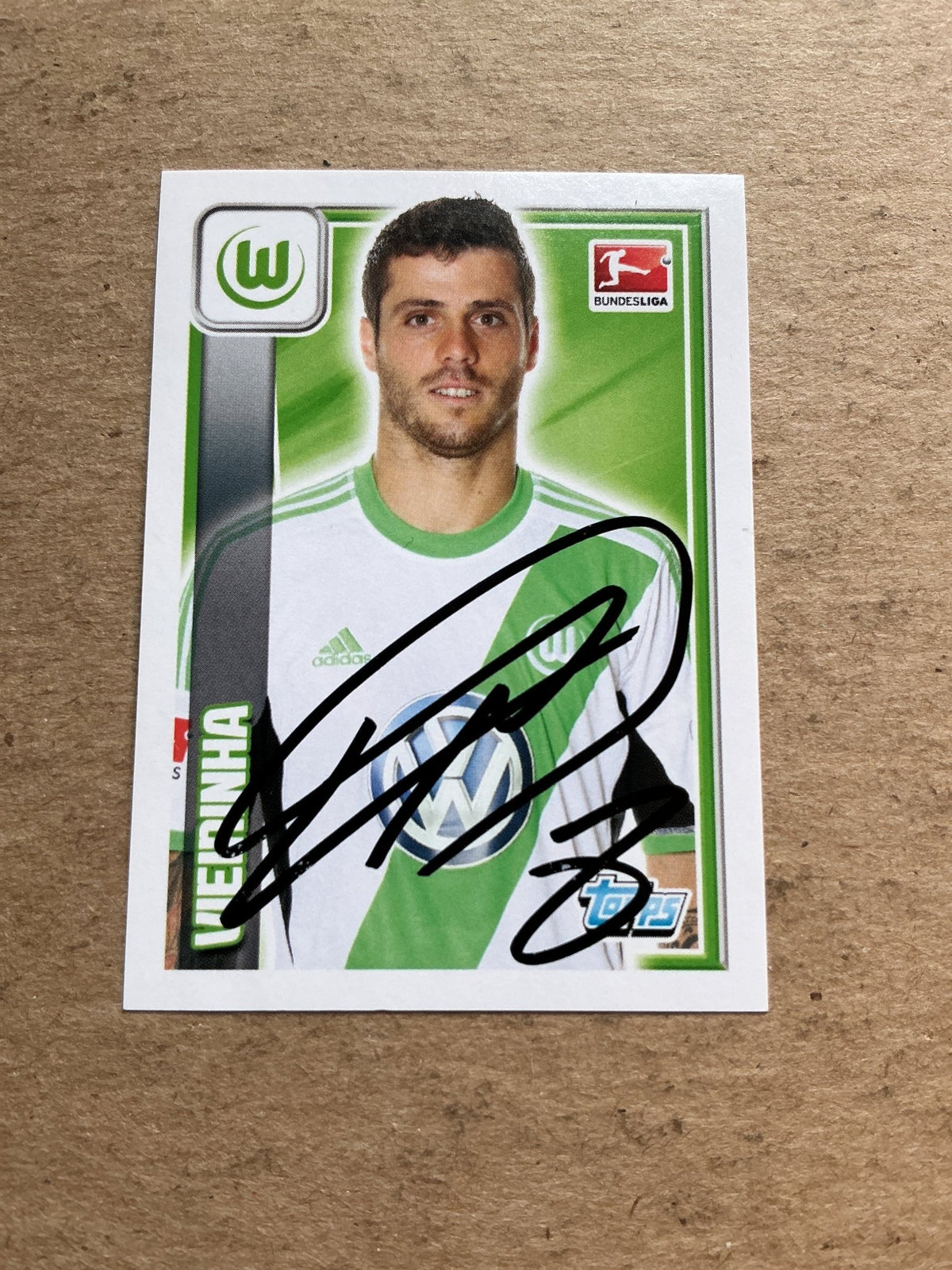 Vieirinha, Portugal 🇵🇹 VfL Wolfsburg 2013/14 Topps hand signed - Autographs-World