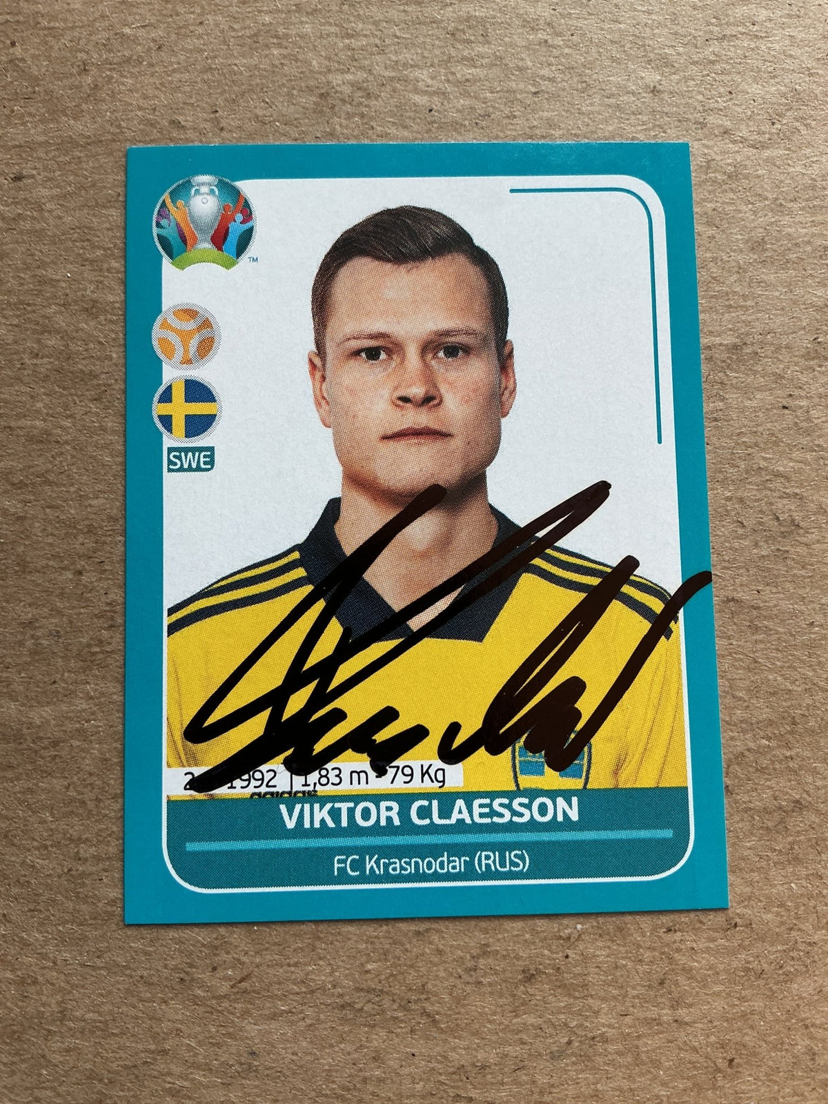 Viktor Claesson, Sweden 🇸🇪 UEFA Euro 2020 Panini hand signed - Autographs-World