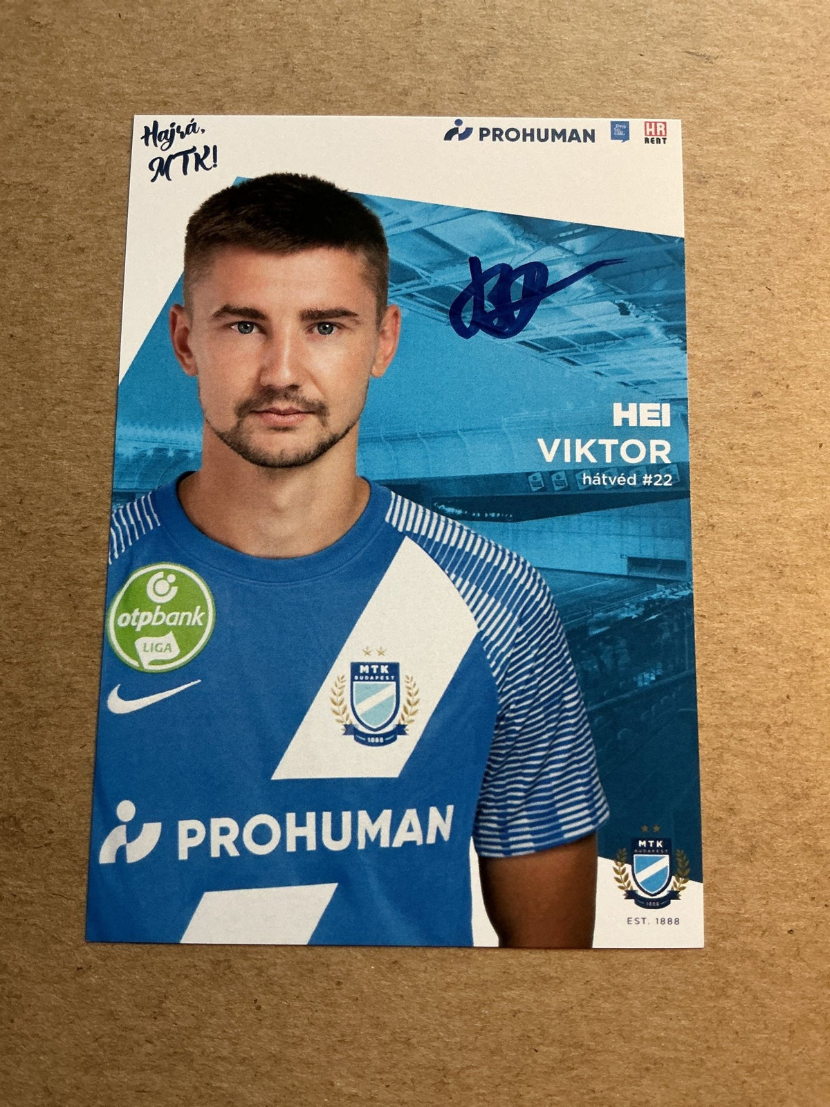 Viktor Hei, Ukraine 🇺🇦 MTK Budapest FC 2023/24 hand signed - Autographs-World