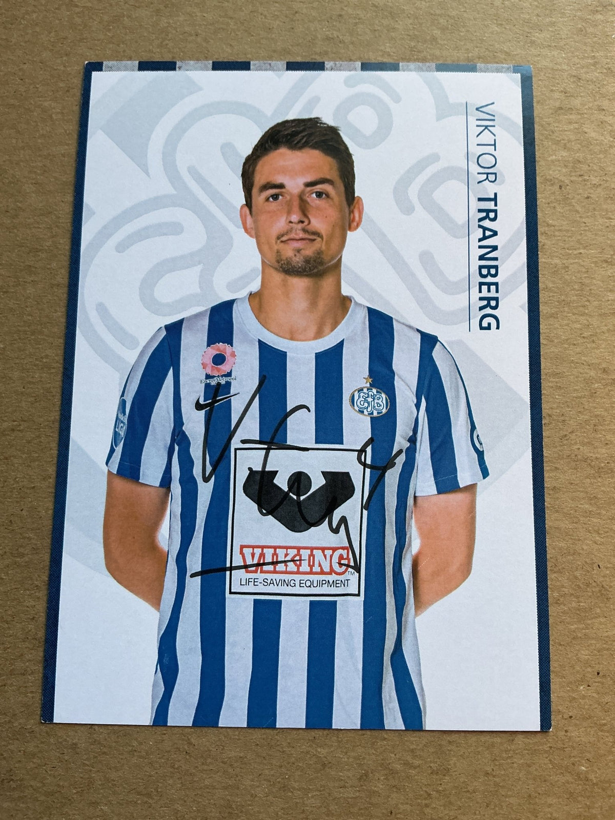 Viktor Tranberg, Denmark 🇩🇰 Esbjerg fB 2021/22 hand signed - Autographs-World