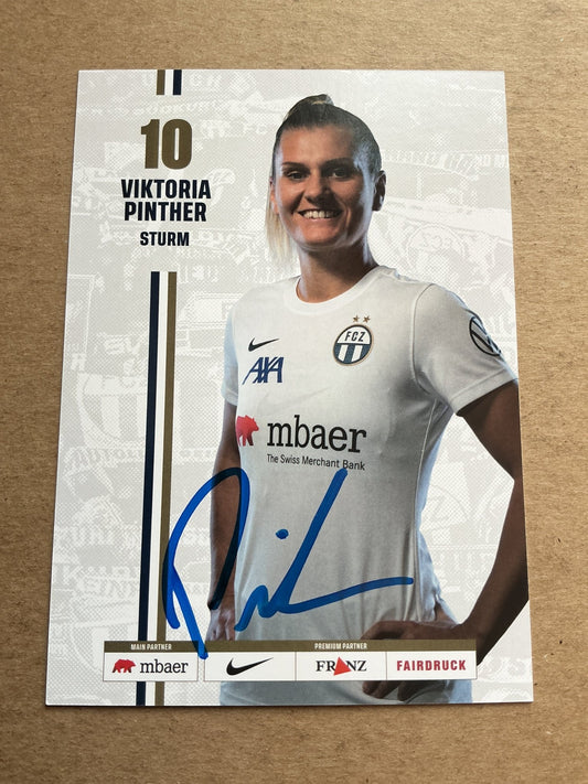 Viktoria Pinther, Austria 🇦🇹 FC Zürich 2023/24 hand signed - Autographs-World