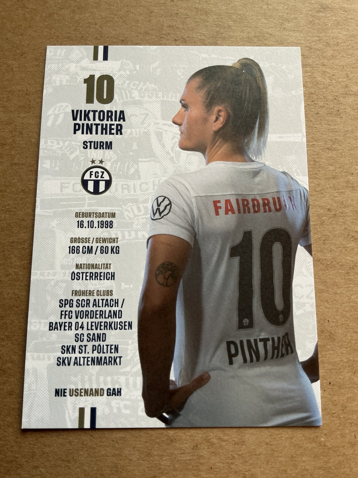 Viktoria Pinther, Austria 🇦🇹 FC Zürich 2023/24 hand signed - Autographs-World