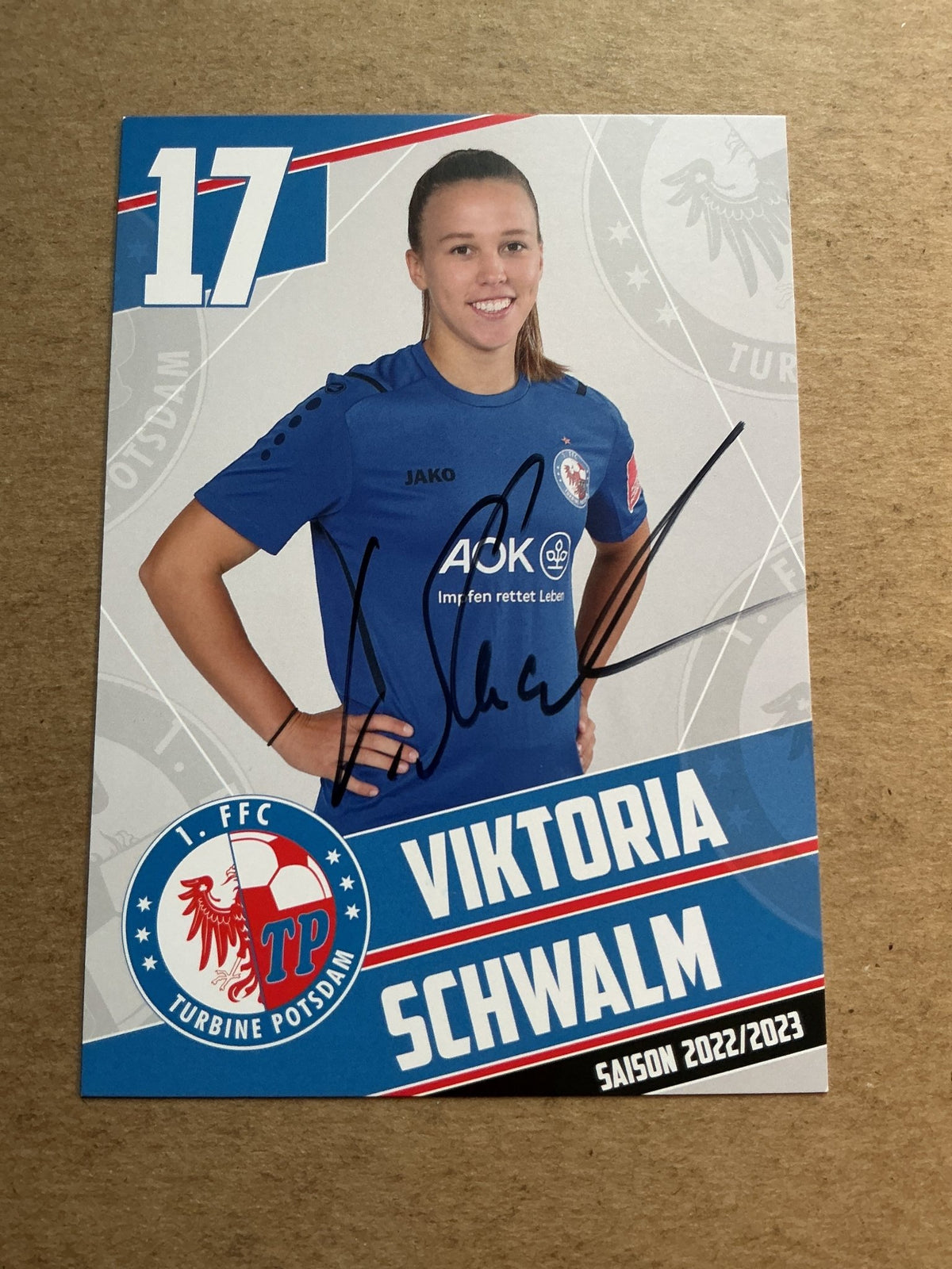 Viktoria Schwalm, Germany 🇩🇪 Turbine Potsdam 2022/23 hand signed - Autographs-World