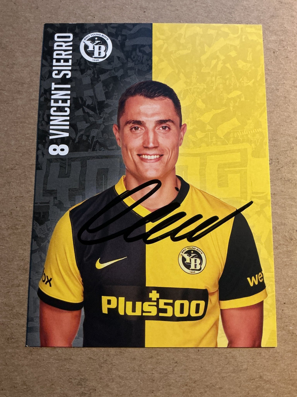 Vincent Sierro, Switzerland 🇨🇭 BSC Young Boys 2021/22 hand signed - Autographs-World