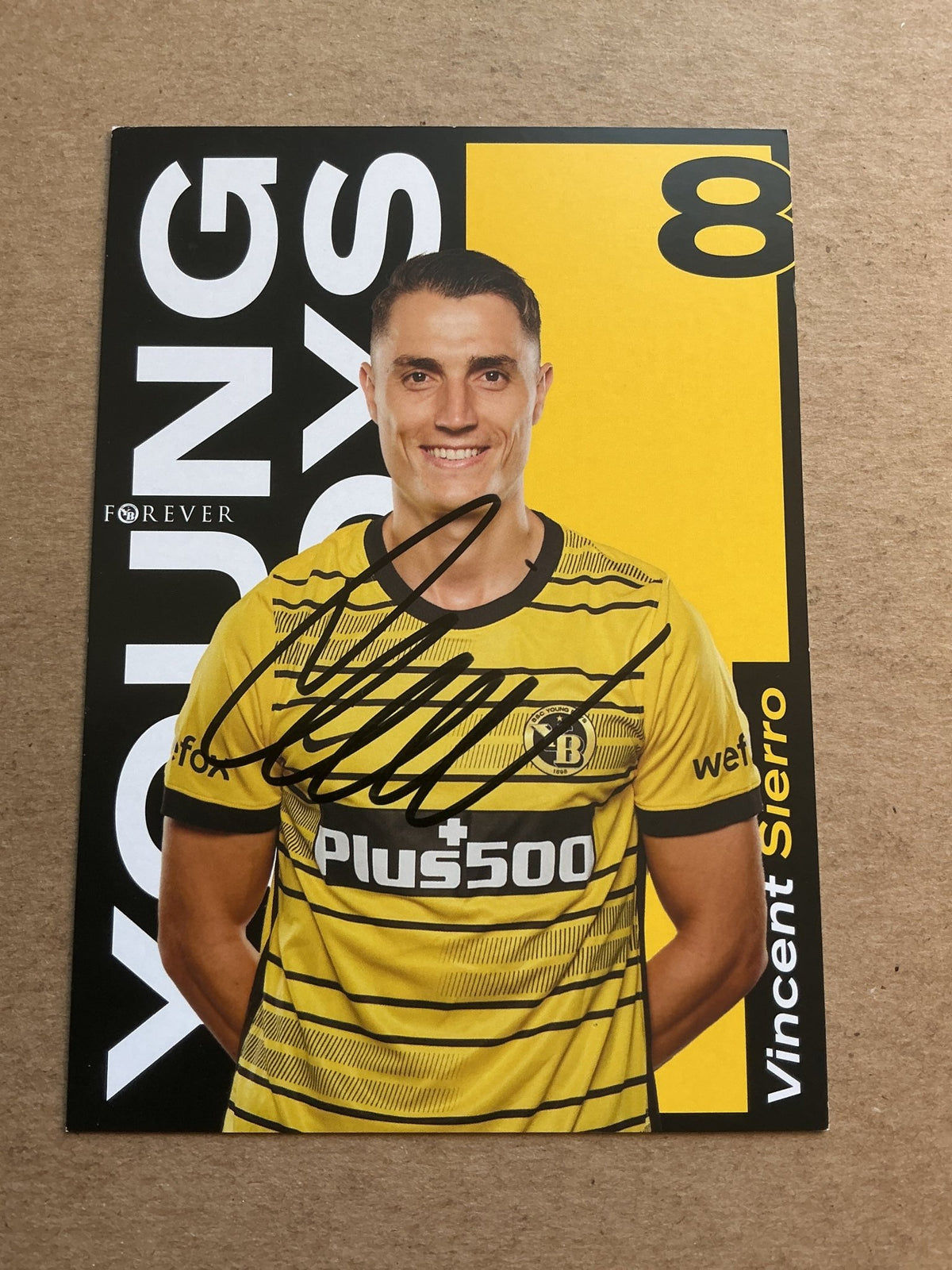 Vincent Sierro, Switzerland 🇨🇭 BSC Young Boys Bern 2022/23 hand signed - Autographs-World