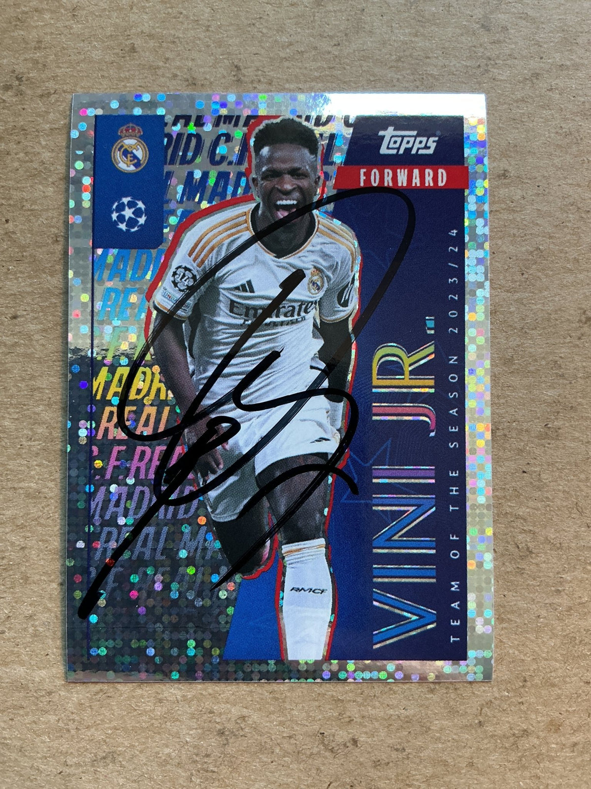Vini Jr., Brazil 🇧🇷 Real Madrid 2024/25 Topps hand signed - Autographs-World