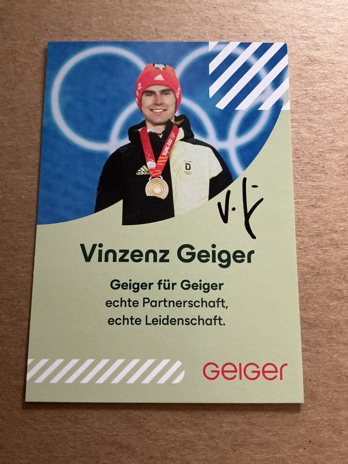 Vinzenz Geiger, Germany 🇩🇪 Nordic Combined Winter Sports 2024/25 hand signed - Autographs-World